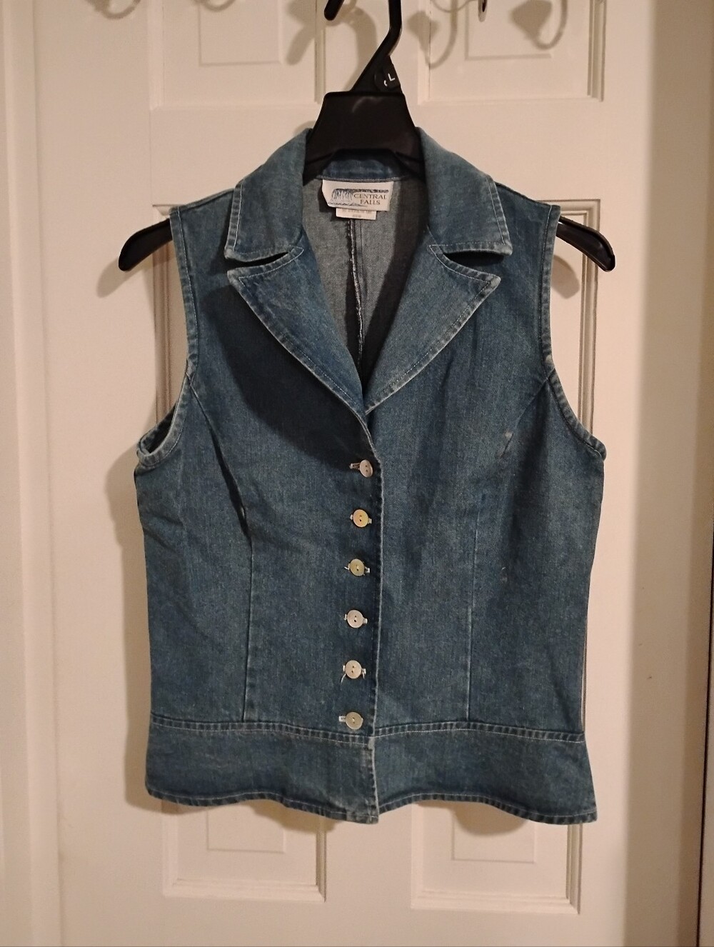 Central Falls Classic Denim Button-Front Vest - Blue